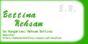 bettina mehsam business card